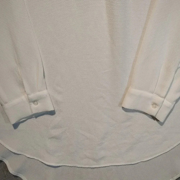 Suzy Shier Creamy White Long Sleeve  Cuffed Scoop Neck Tunic Size XS - Picture 5 of 13